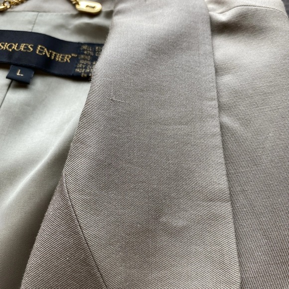 NWT Classiques Entier L SILK Flax Tan Blazer Coastal Heritage Luxe Nordstrom - Picture 13 of 13